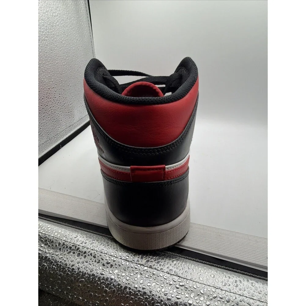 Jordan 1 Mid Bred Black Red White Nike Air Size 11 Mens